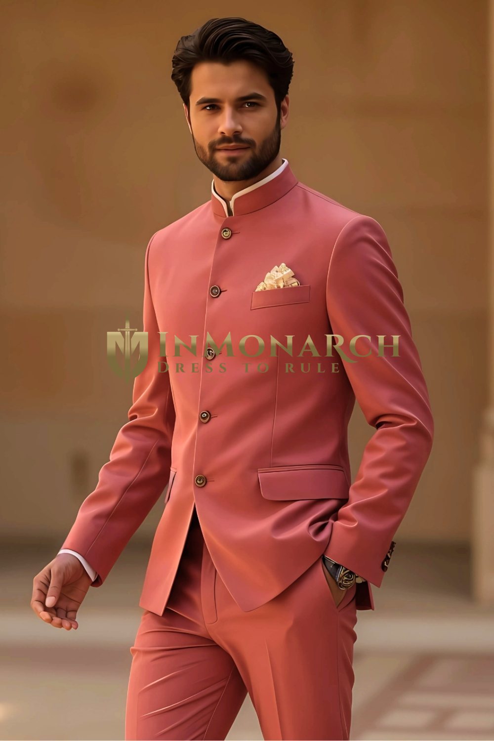 Redwood Jodhpuri Suit for Men – Slim Fit Wedding & Reception