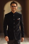 Black Velvet Jodhpuri Suit for Men – Slim Fit Wedding & Reception