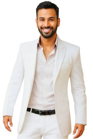 Weißer Sommeranzug Hochzeit Herren