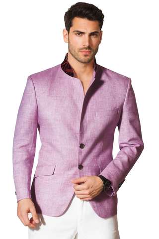 Designer Leinenanzug rosa Herren