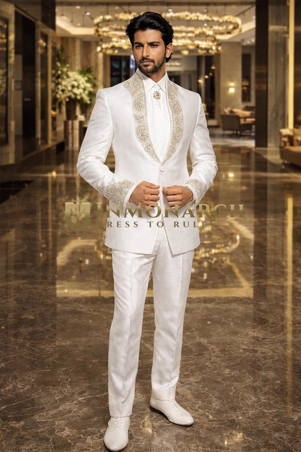 Traje esmoquin diseñador fiesta hombre