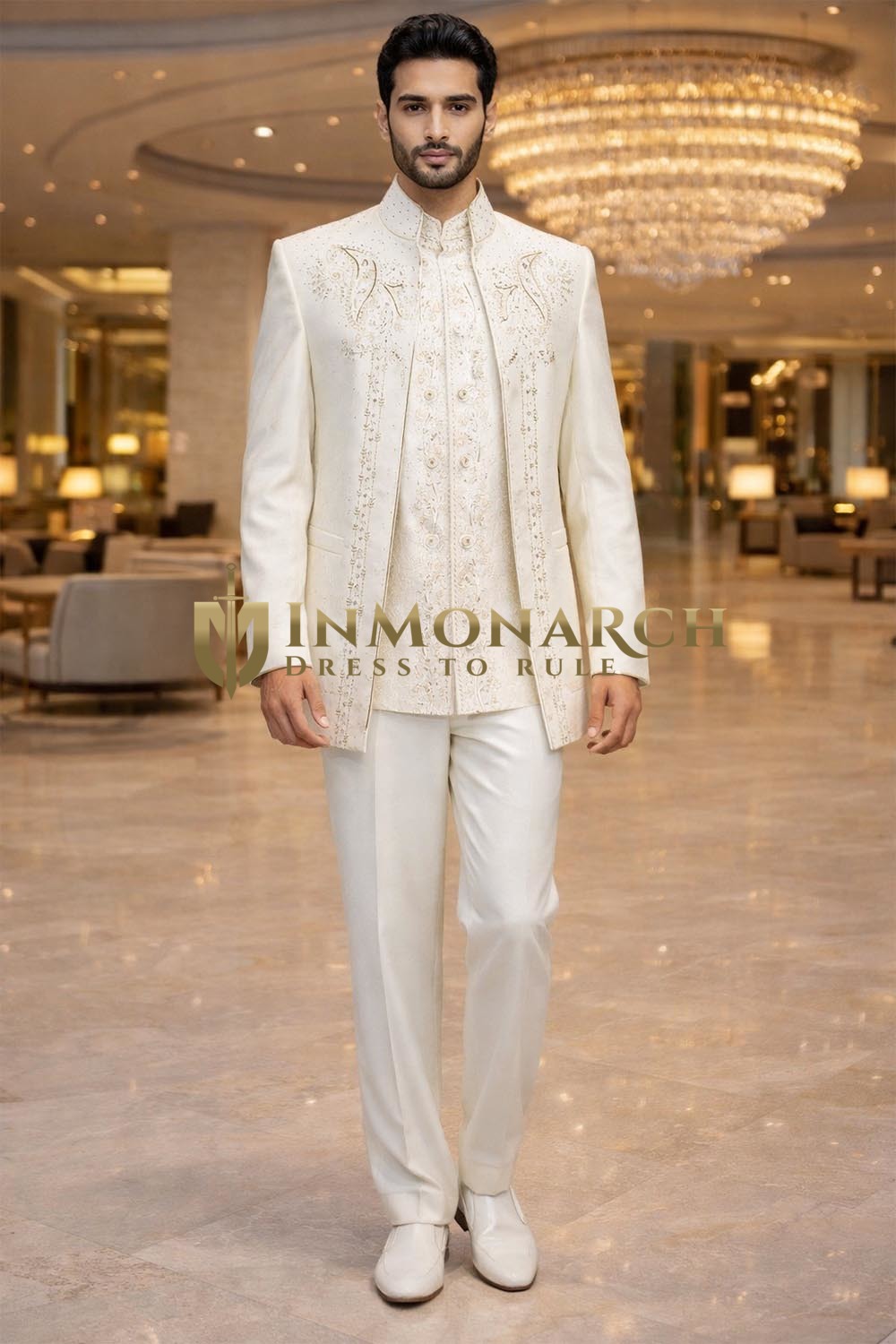 Costume Jodhpuri brodé homme