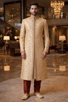 Gold Indo Western Sherwani for Men