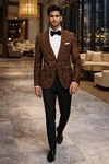 Veste slim cercles cuivre