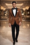 Blazer velours bisque cintré homme