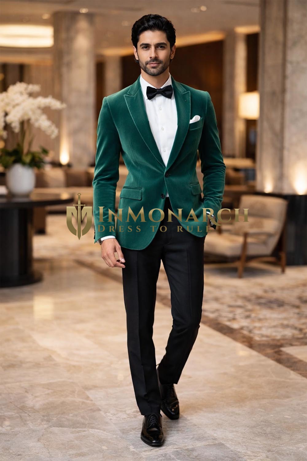 Mens Green Safari Blazer Slim Fit Casual Two Button Patch Pocket Jacket