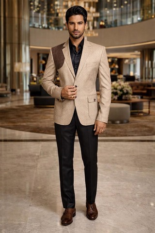 Blazer designer deux boutons homme