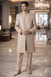 Beiger Nehru Indo Western Anzug