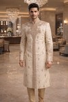 Tenue angarakha brodée couleur bisque