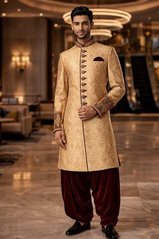 Traje indo occidental boda bordado