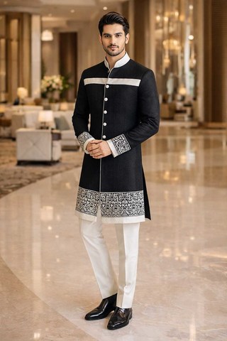 Elegantes Design in Schwarz und Weiß Indo westlich