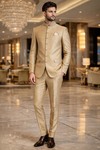 Traje Jodhpuri beige boda india
