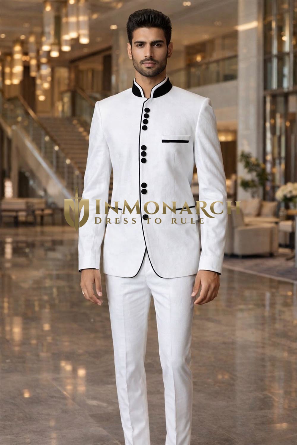 Traje Jodhpuri novio 10 botones
