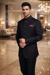 Traje Jodhpur negro elegante moderno
