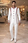 Traje Jodhpur boda blanco hombre