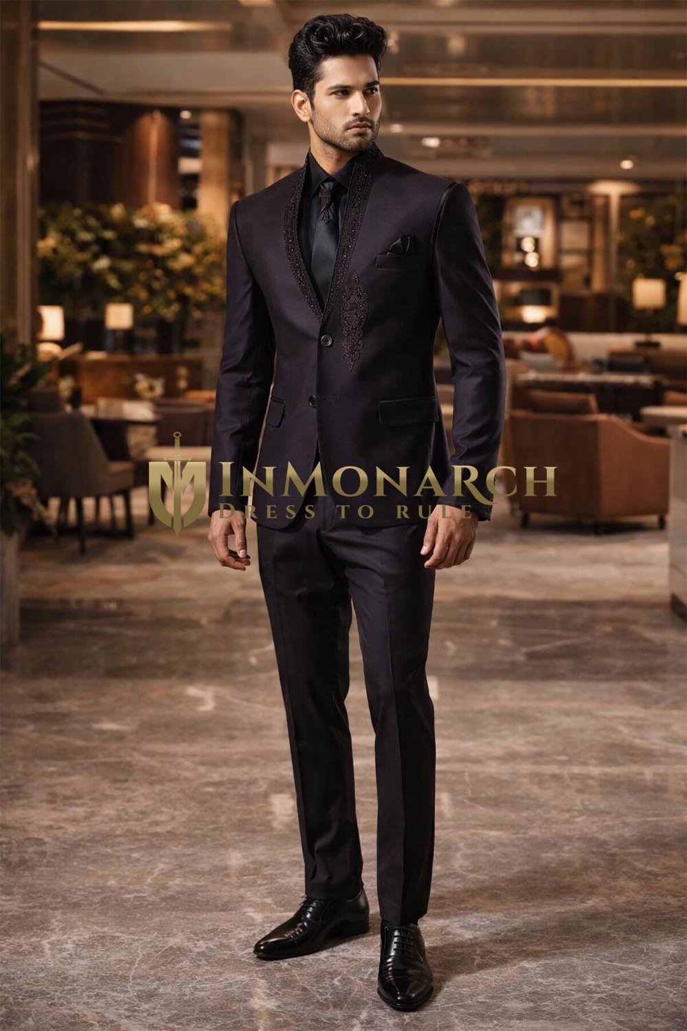 Traje Jodhpur marrón exclusivo hombre