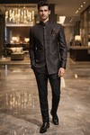 Costume Jodhpuri marron 5 boutons