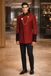 Costume jodhpur rouge style Nehru