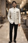Costume jodhpur col velours marron