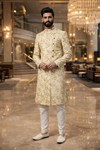 Sherwani ivoire style occidental brodé