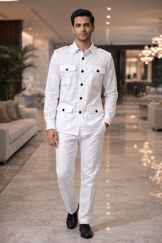 Veste safari blanche impeccable