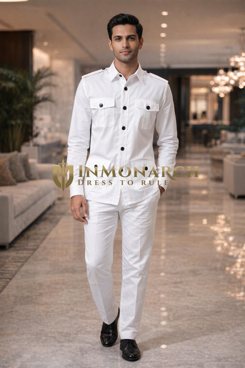 Veste safari blanche impeccable