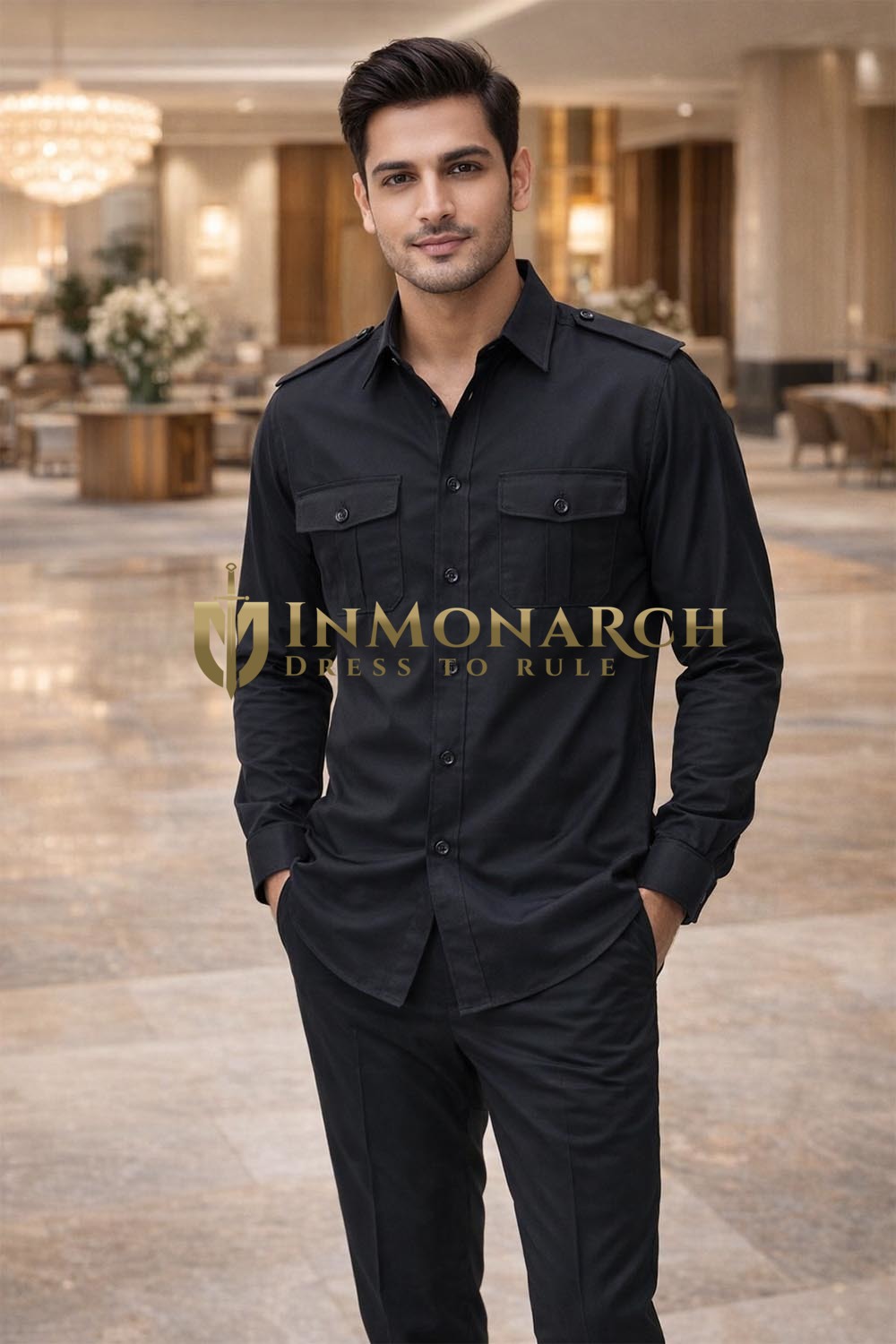 Veste safari noire pour explorateurs