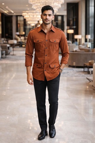 Veste safari marron pour l'aventure