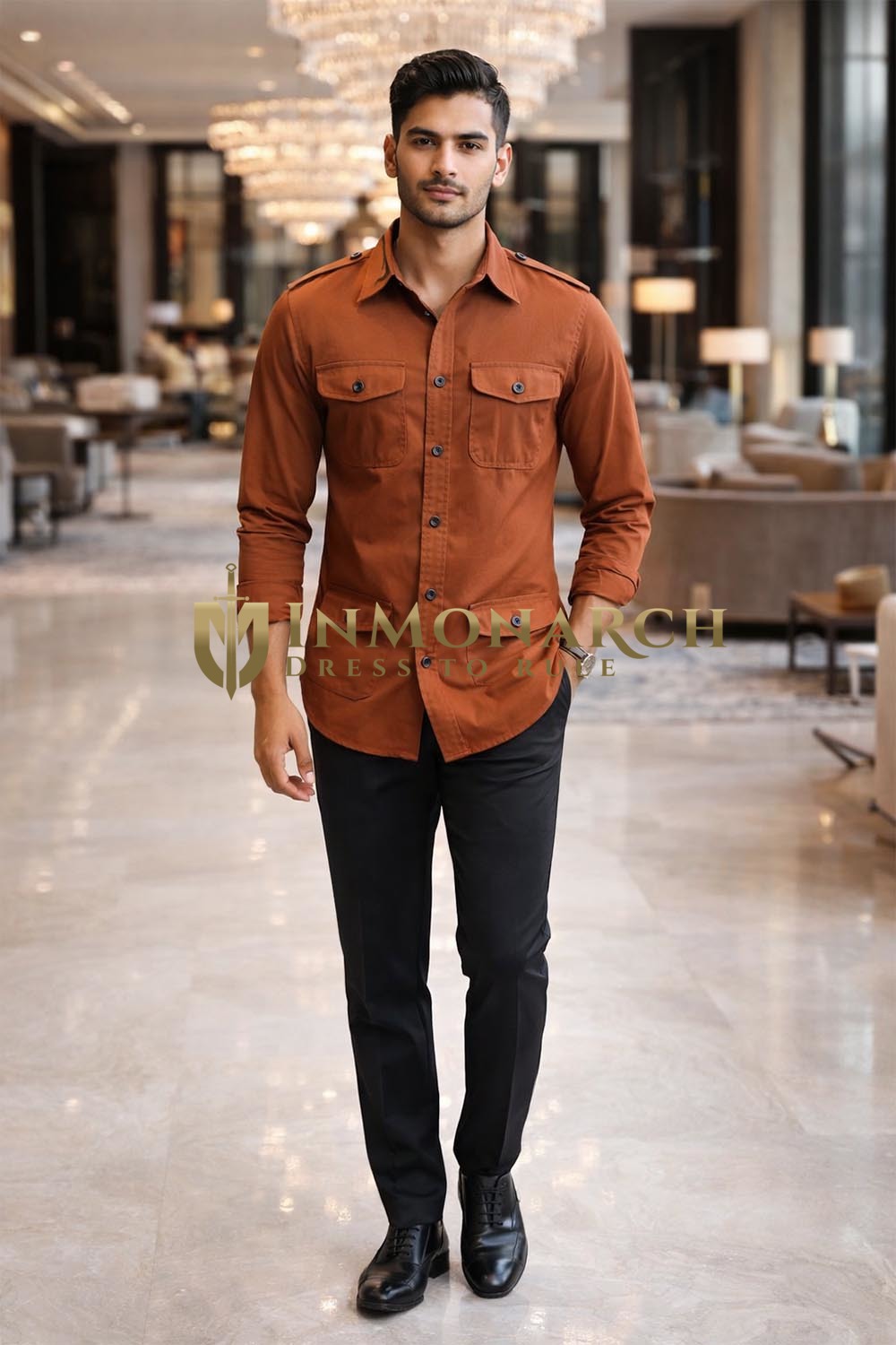 Veste safari marron pour l'aventure
