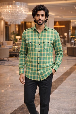 Chemise safari homme poches multiples