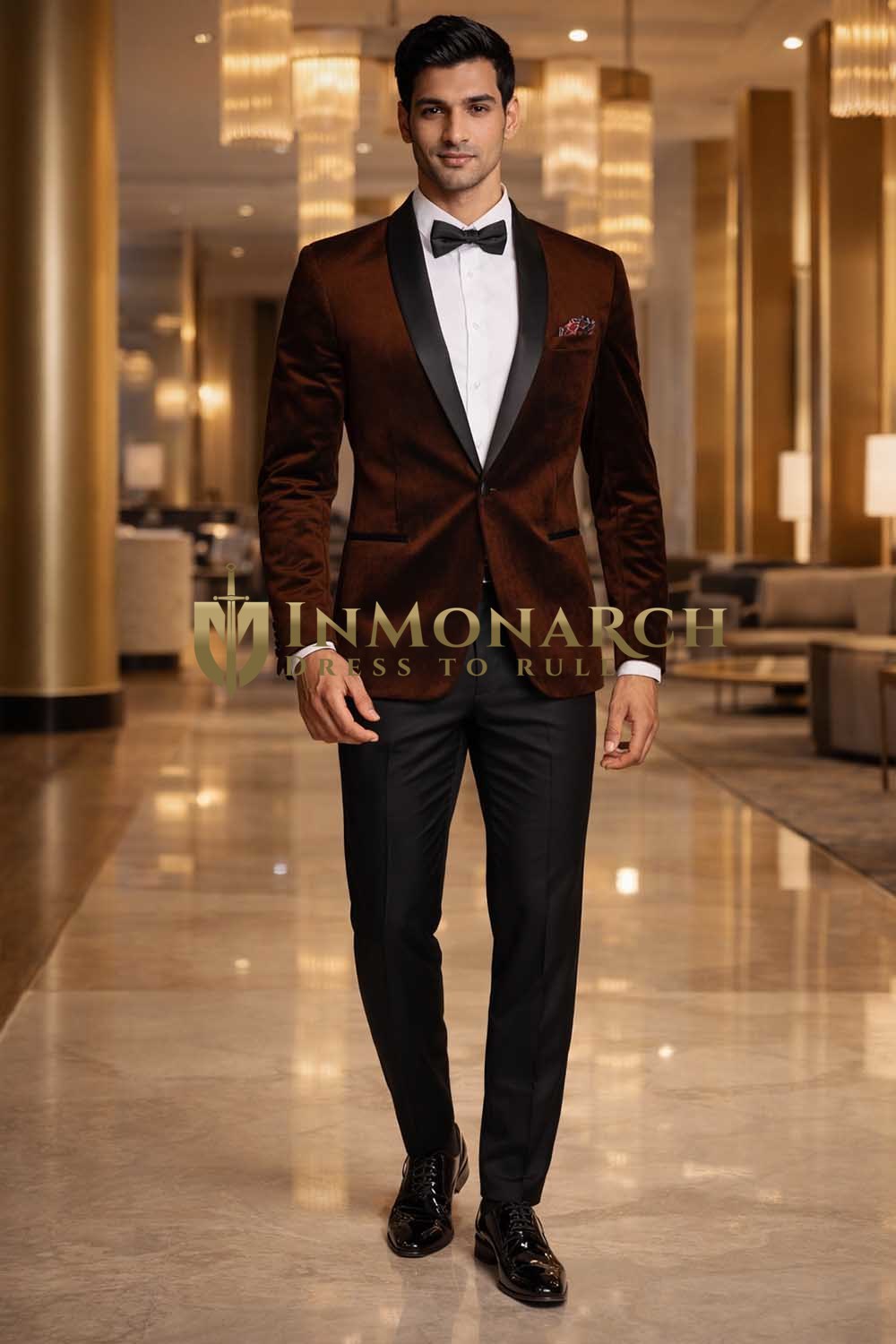 Mens Wine Velvet Shawl Lapel Tuxedo Jacket Slim Fit Formal Blazer 1 Pc