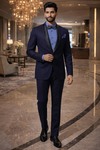 Eleganter Smoking Herren Blau – 5-teilig