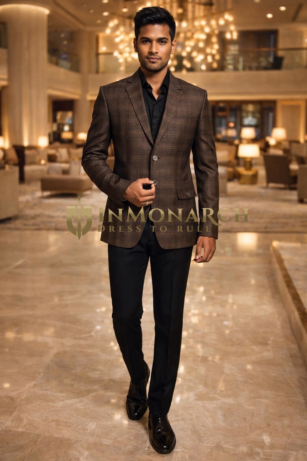 Mens Brown Tweed Blazer