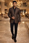 Mens Brown Tweed Blazer
