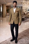 Mens Tweed Blazer Partywear polywool Formal Jacket 