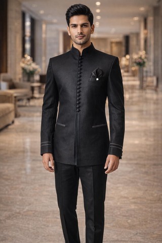 Esmoquin negro magnífico 4 piezas