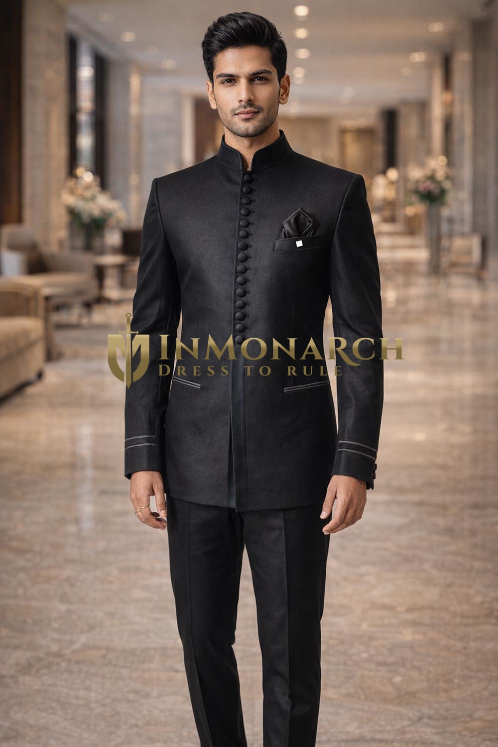 Esmoquin negro magnífico 4 piezas