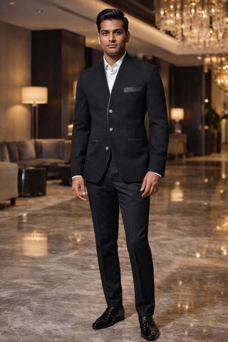 Veste rayures noires trois boutons