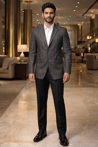 Blazer gris slim fit 3 boutons