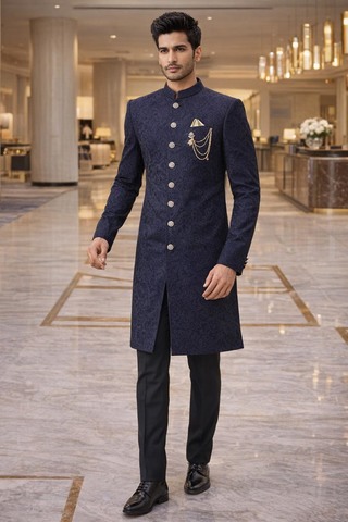 Traje bandhgala indo occidental boda