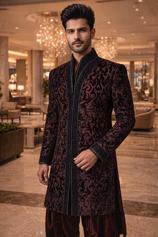 Tenue indo occidentale velours noir