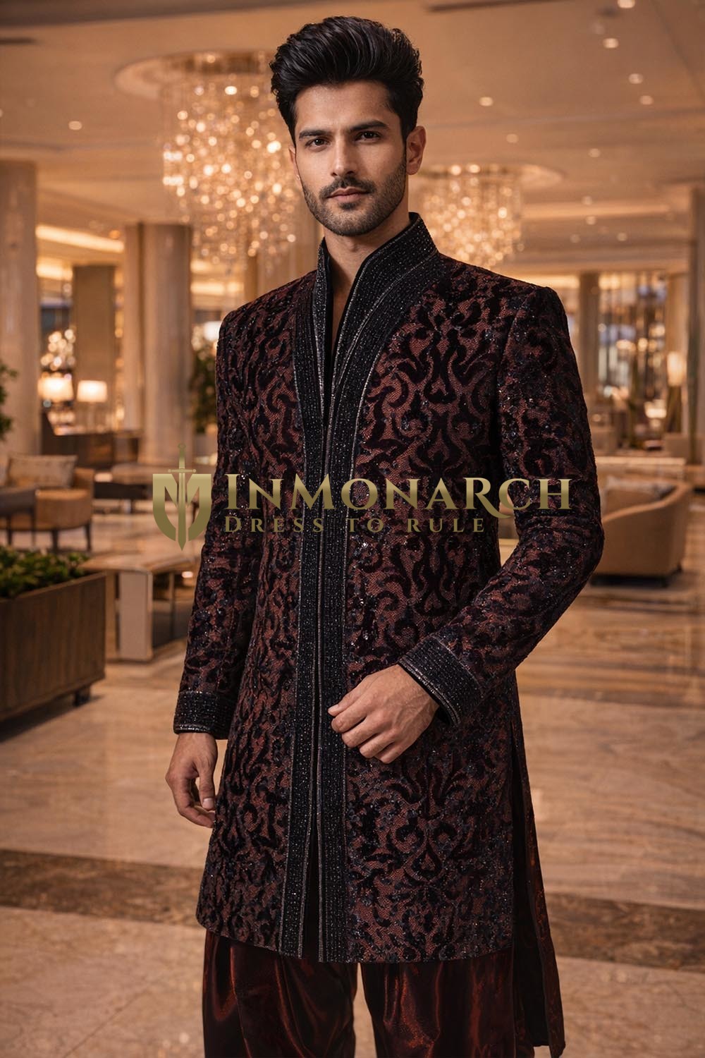 Tenue indo occidentale velours noir