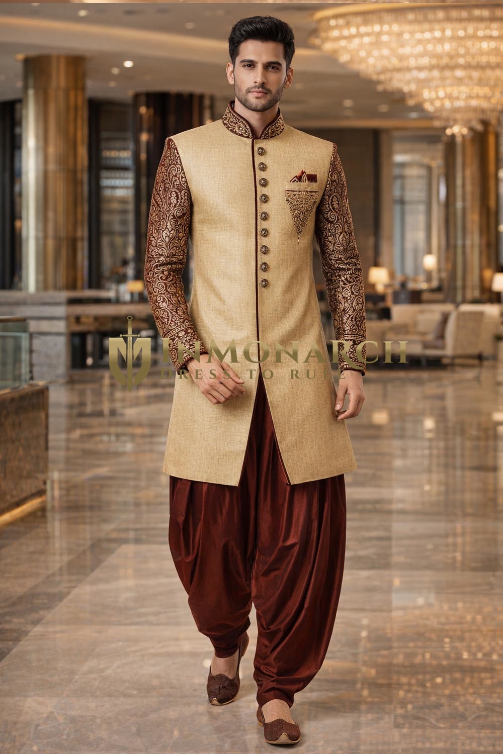 Traje indowestern bordado diez botones