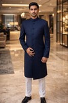 Sherwani bleu marine professionnel élégant
