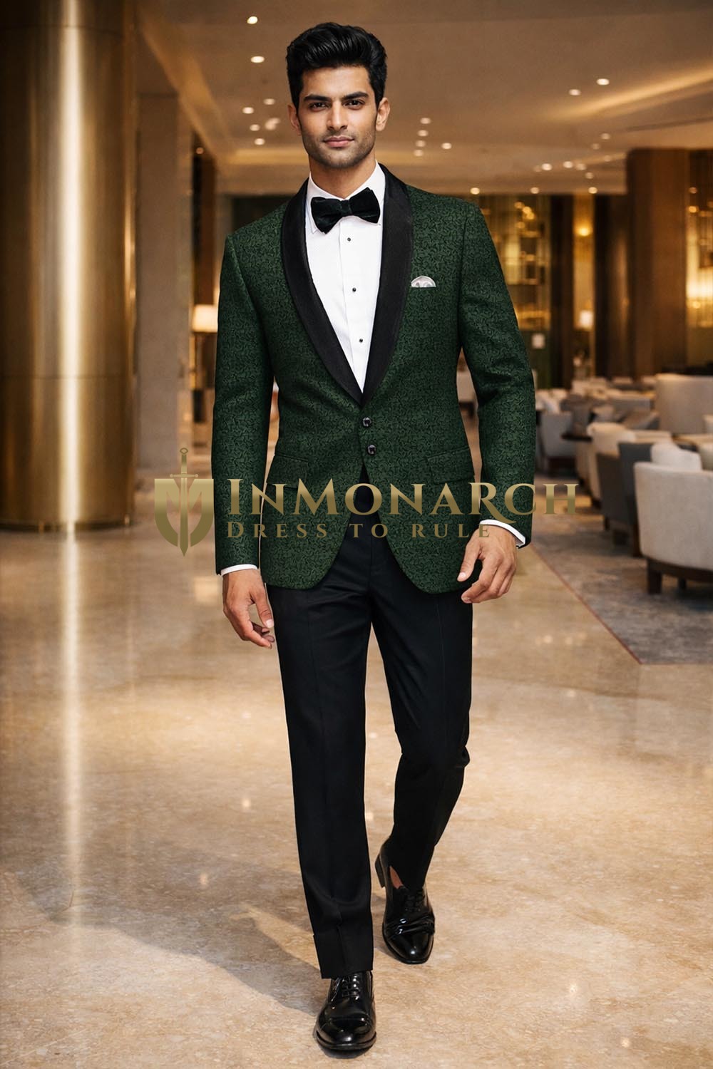 Mens Green Velvet Shawl Lapel Tuxedo Blazer Slim Fit Party Jacket Coat