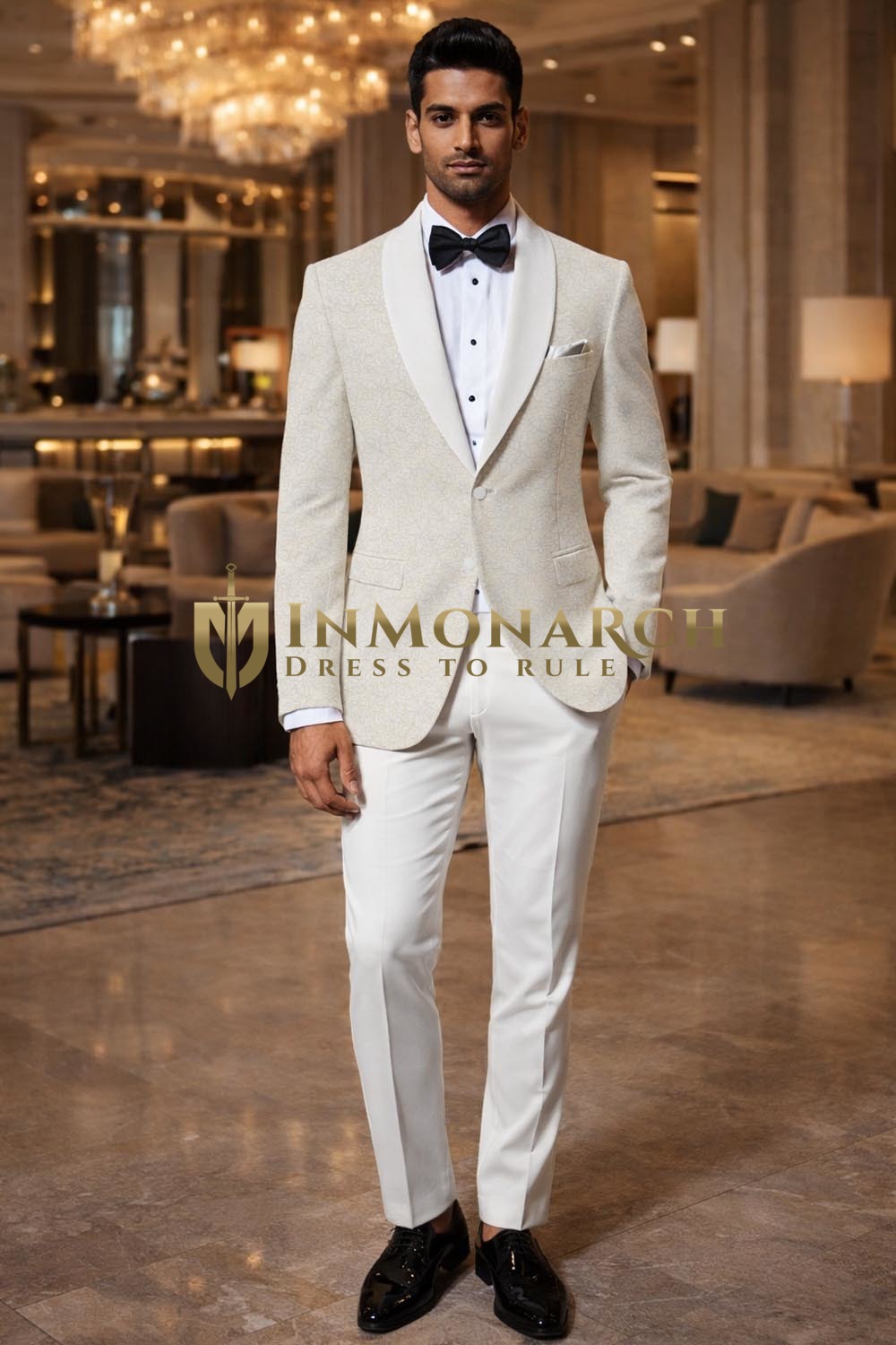 Mens White Shawl Lapel Tuxedo Blazer Slim Fit Evening Dinner Jacket Coat