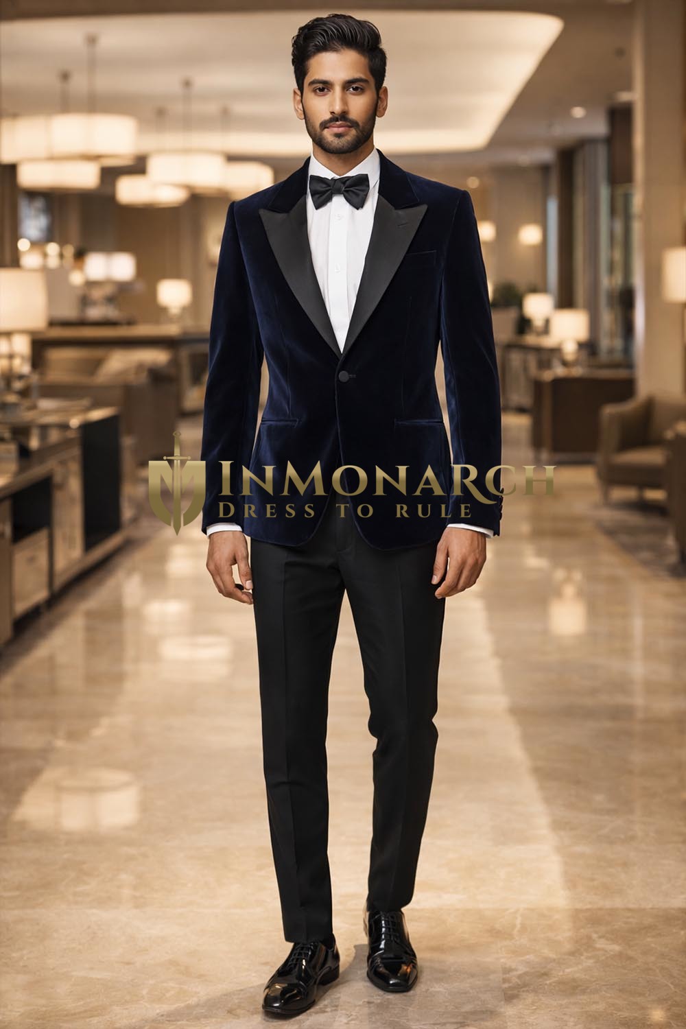 Blazer azul marino slim fit hombre