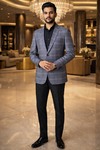 Blazer argenté homme deux boutons