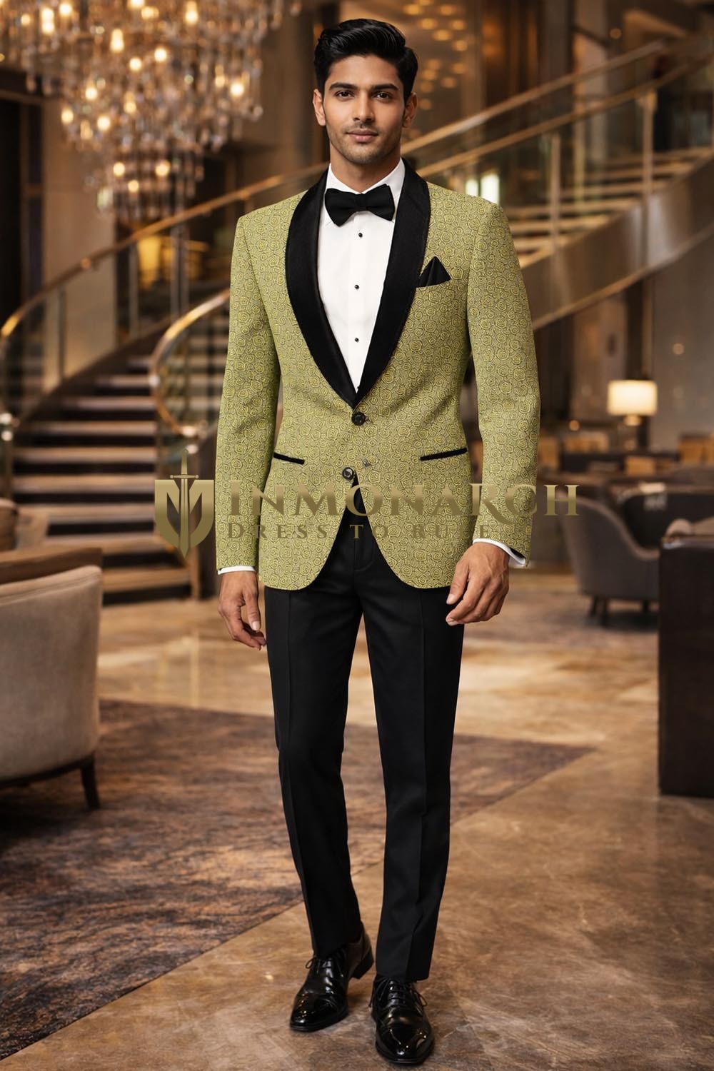 Hellgrüner Bollywood Satinblazer