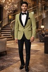 Hellgrüner Bollywood Satinblazer